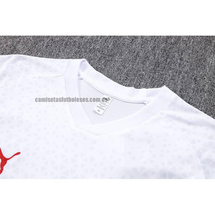 Chandal del AC Milan Manga Corta 2023 2024 Blanco - Pantalon Corto
